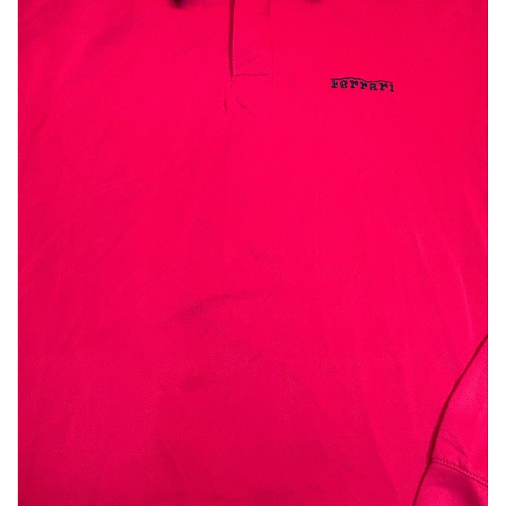Fila Ferrari Mens Long Sleeve Polo Shirt Red XL Racing Formula 1 Logo - Picture 12 of 14